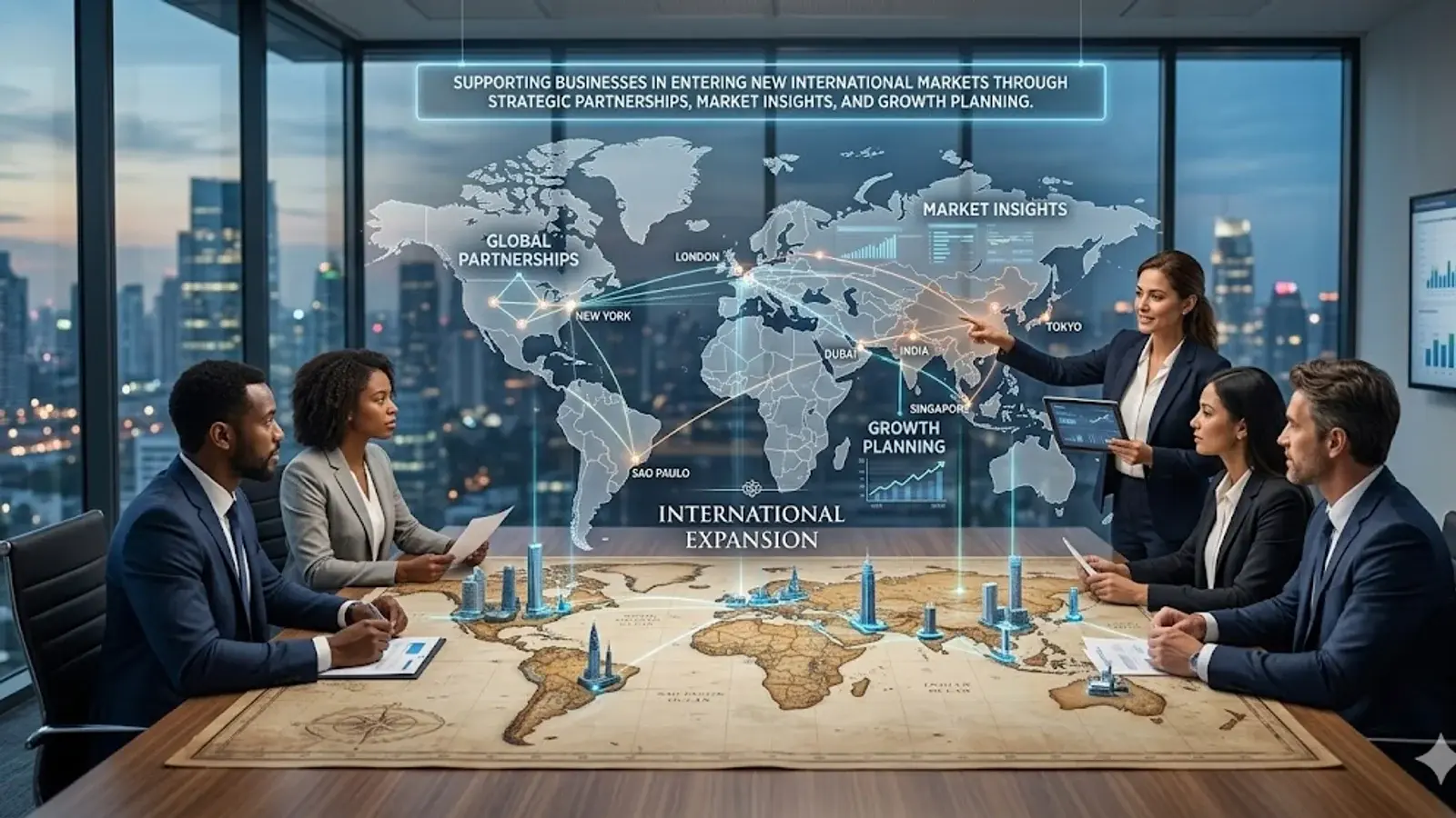 International business expansion — entering new global markets