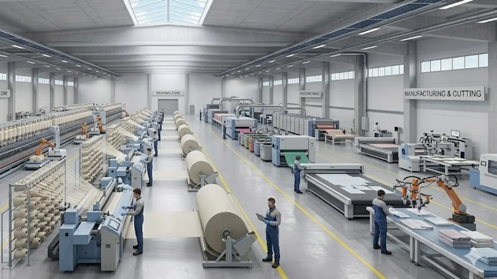 Textile manufacturing machinery and process equipment